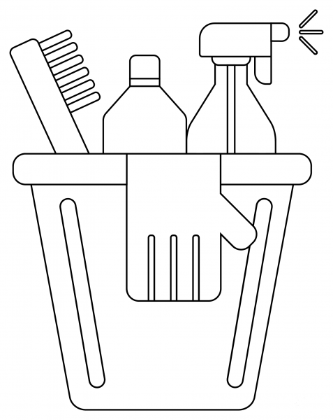 House Cleaning coloring page image