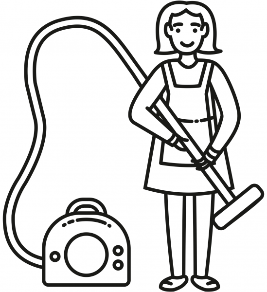 House Cleaning coloring page image