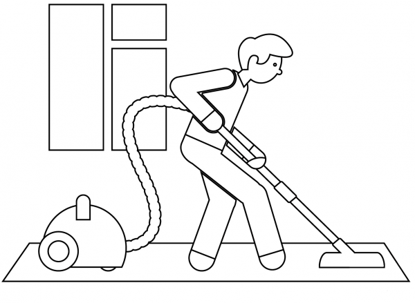 House Cleaning coloring page image