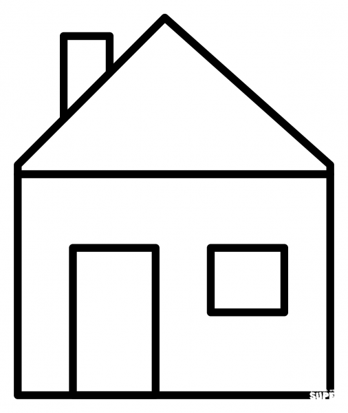 House Emoji coloring page image