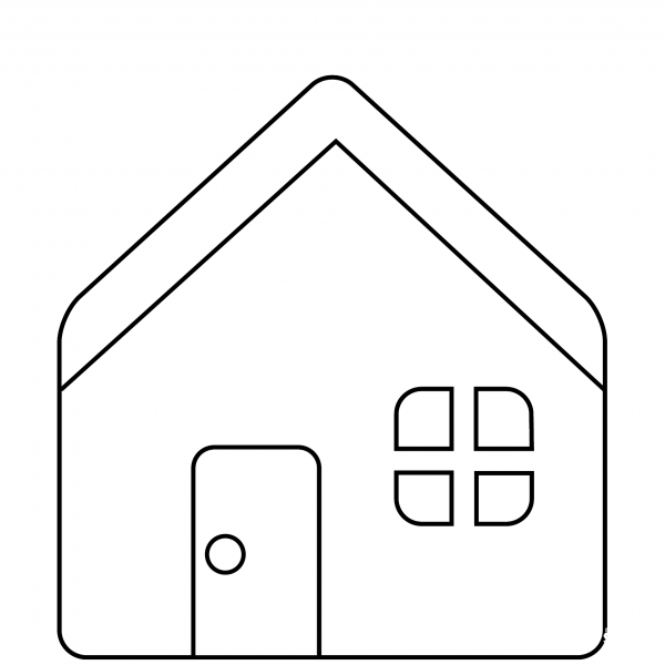 House Emoji coloring page image