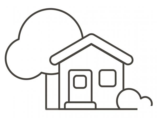 House with Garden coloring page image