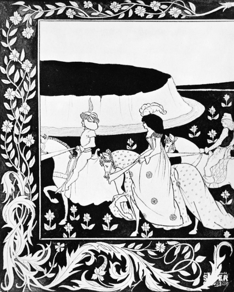 How Queen Guenever Rode on Maying I coloring page image