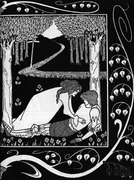 How Sir Launcelot was Known by Dame Elaine II coloring page image