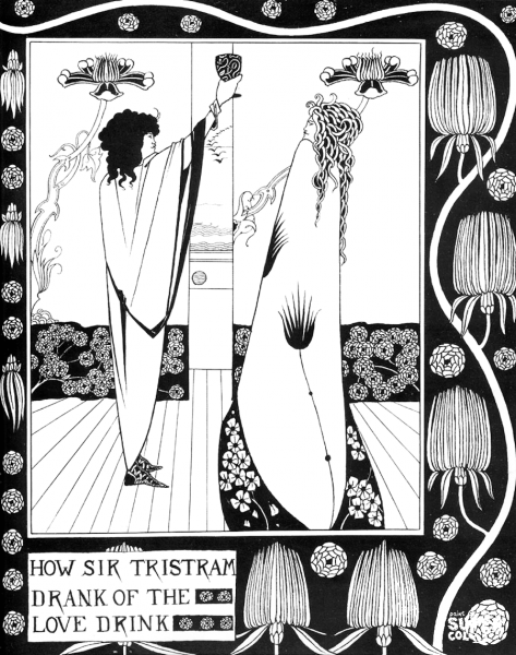 How Sir Tristram Drank of the Love Drink 2 coloring page image