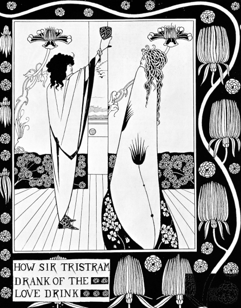 How Sir Tristram Drank of the Love Drink coloring page image