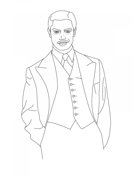 Howard Stark coloring page image