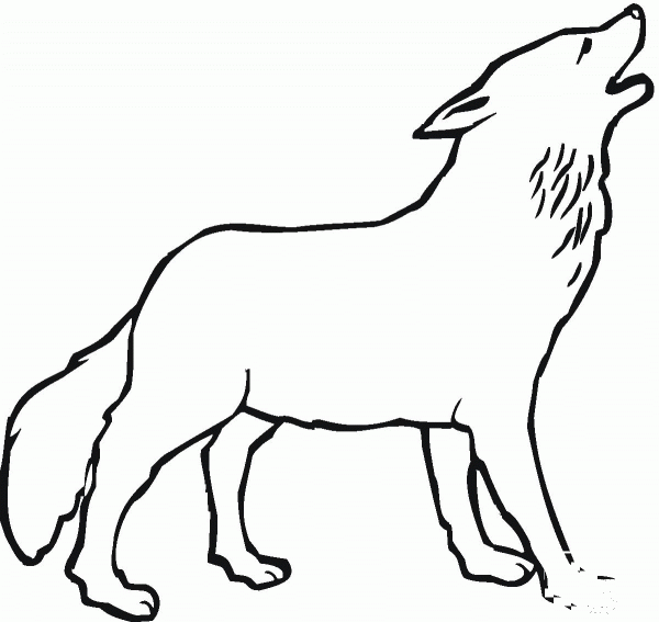 Howling Wolf coloring page image