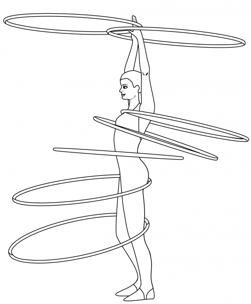 Hula Hoop coloring page image