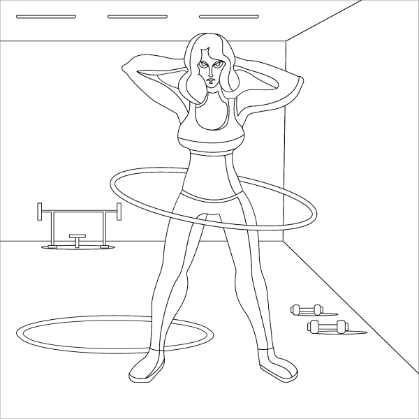Hula Hoop coloring page image