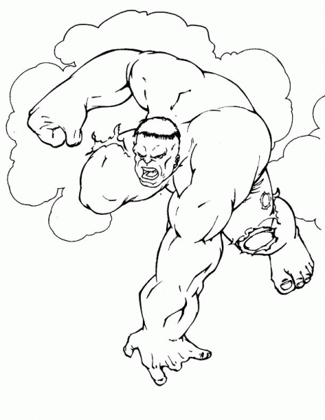 Hulk  coloring page image
