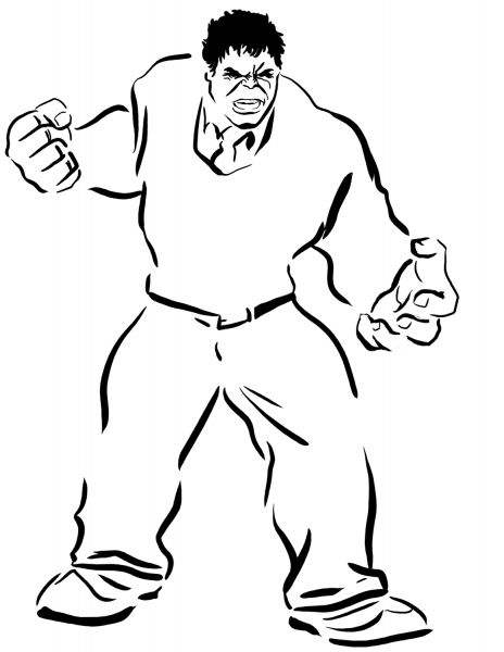 Hulk coloring page image