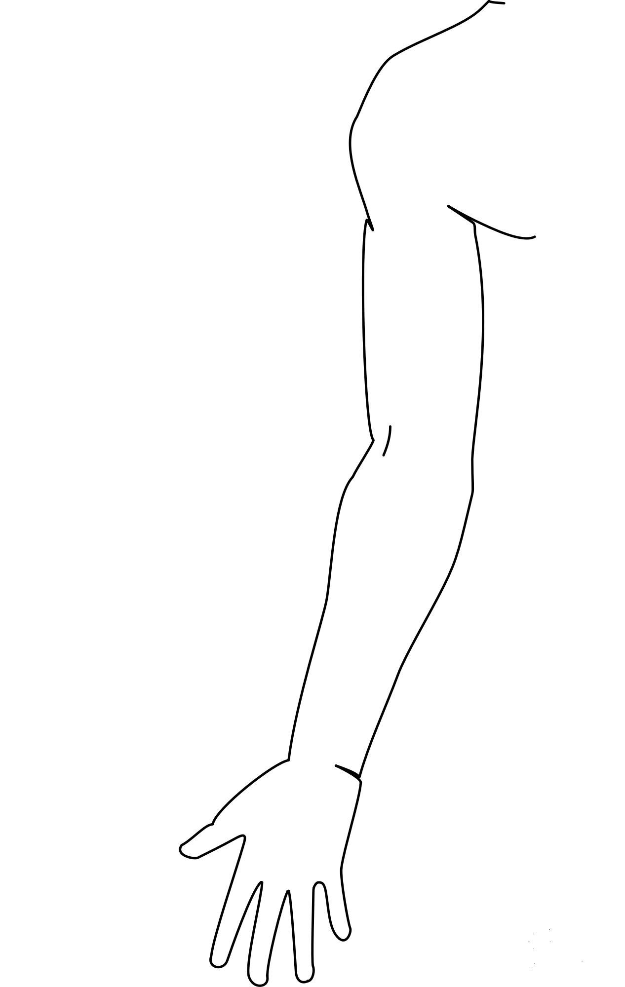 Human Arm coloring page - ColouringPages