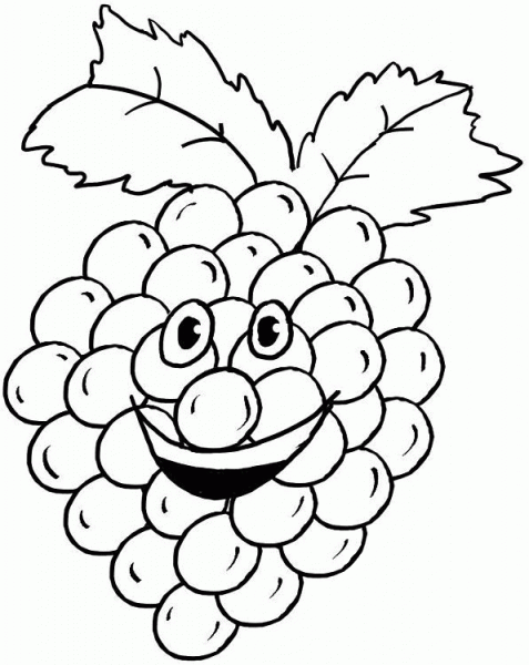 Humanoid Grape  coloring page image