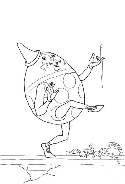 Humpty Dumpty coloring page image