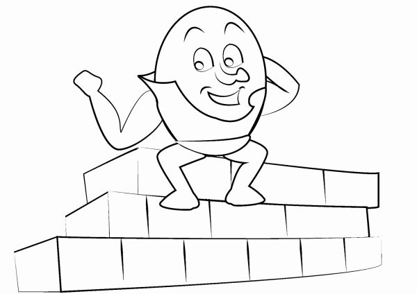 Humpty Dumpty coloring page image