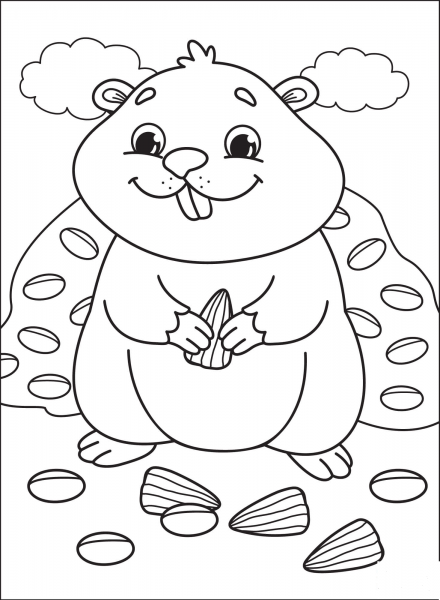 Humster coloring page image