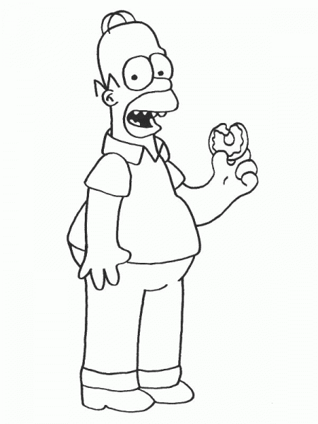Hungry Homer  coloring page image