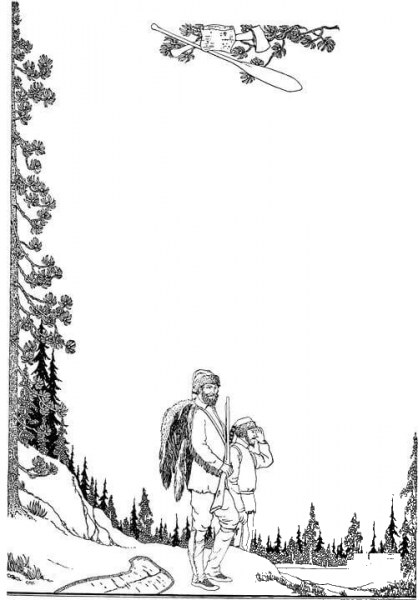 Hunters coloring page image