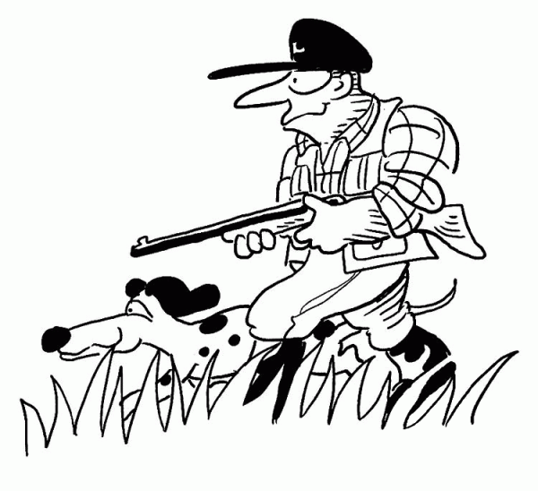 Hunting  coloring page image