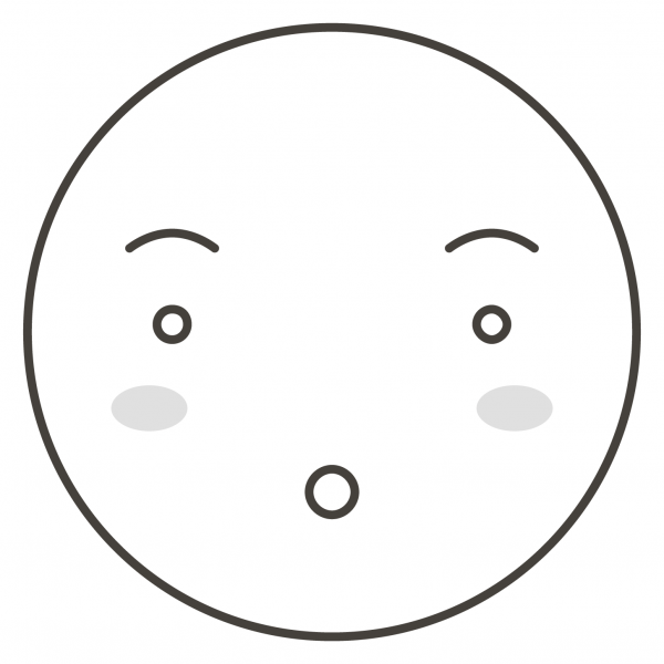 Hushed Face coloring page image