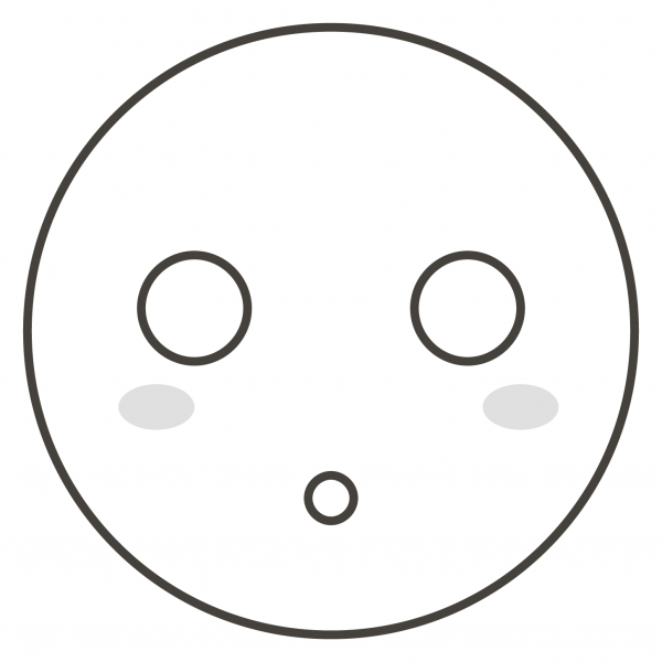 Hushed Face coloring page image