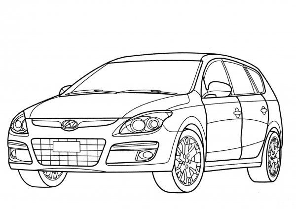 Hyundai Elantra Touring  coloring page image