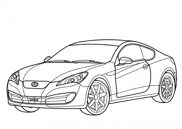 Hyundai Genesis Coupe  coloring page image