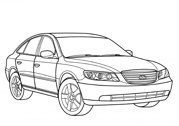 Hyundai Grandeur  coloring page image