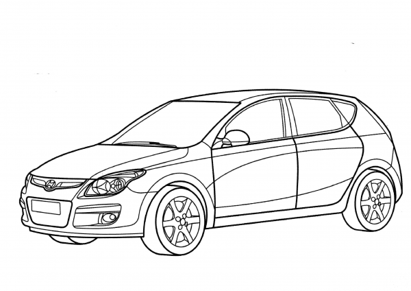 Hyundai I30  coloring page image