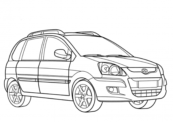 Hyundai Matrix  coloring page image