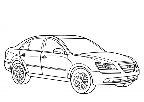 Hyundai Sonata  coloring page image