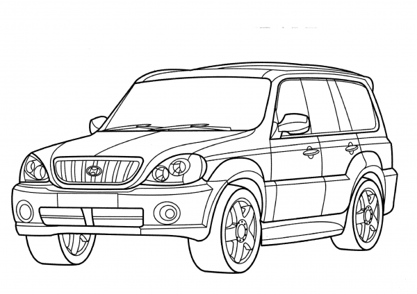 Hyundai Terracan  coloring page image