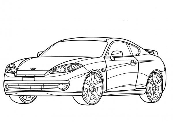 Hyundai Tiburon Coupe  coloring page image