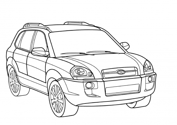 Hyundai Tucson  coloring page image