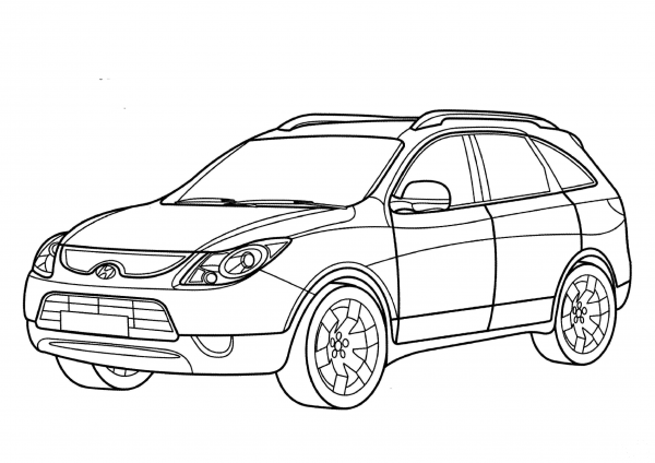 Hyundai Veracruz  coloring page image
