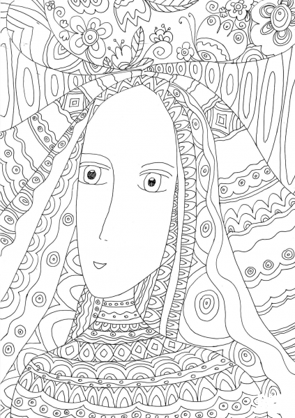 I am Just Not a Simple Girl coloring page image