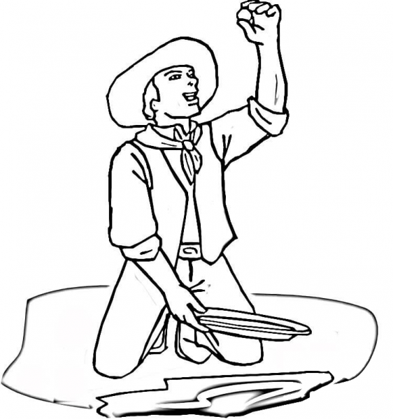 I found gold!  coloring page image