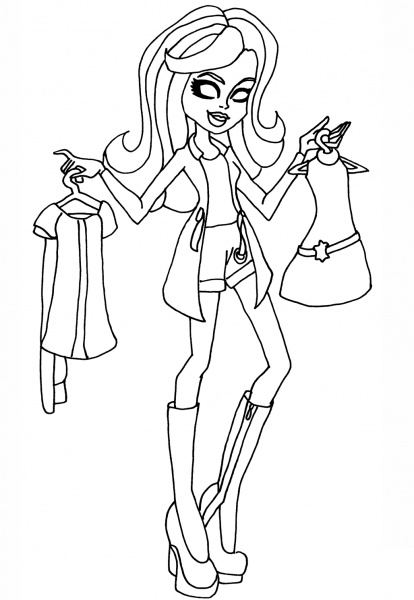 I Heart Fashion Scarah coloring page image