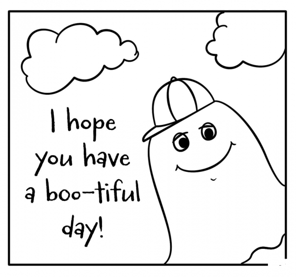 I Hope You Have a Boo-Tiful Day – Encouraging Halloween Note coloring page image