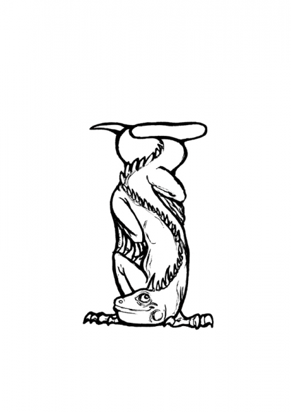 I is for Iguana coloring page image