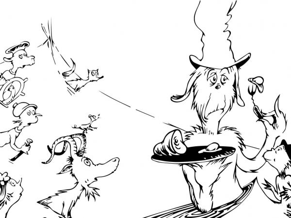 I Like Green Eggs and Ham coloring page image