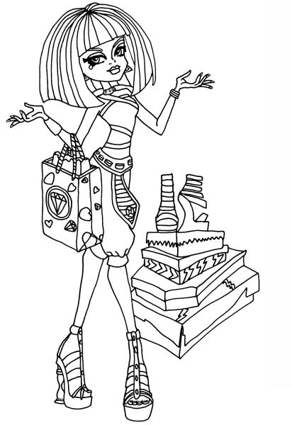 I Love Shoes Cleo coloring page image
