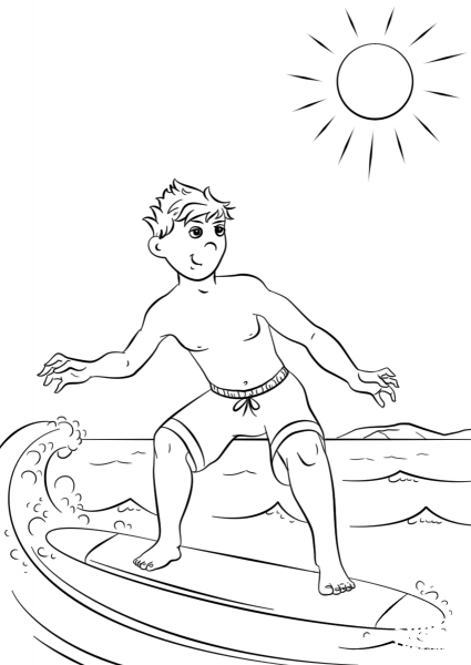 I Love Summer! coloring page image