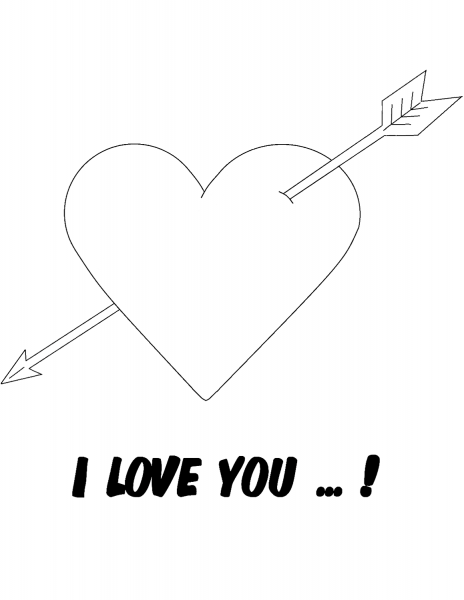 I Love You! coloring page image