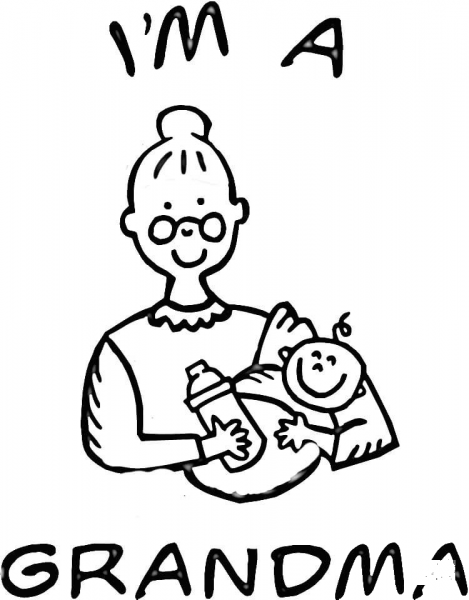 I’m a Grandma coloring page image
