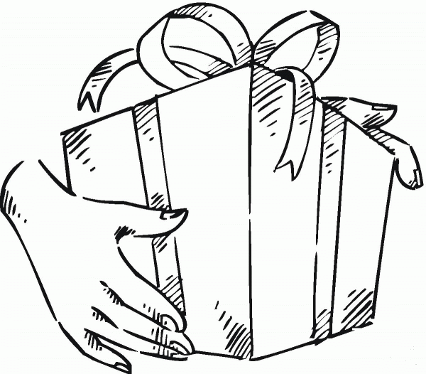 I make birthday present  coloring page image