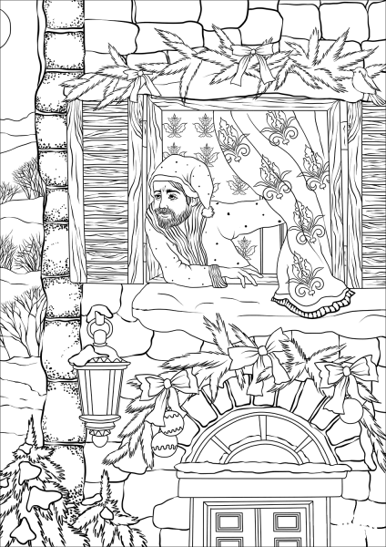 I opened up the window  coloring page image