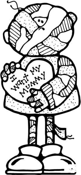 I Want My Mummy coloring page image