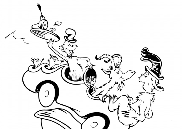 I Would Not Could Not with Goat coloring page image